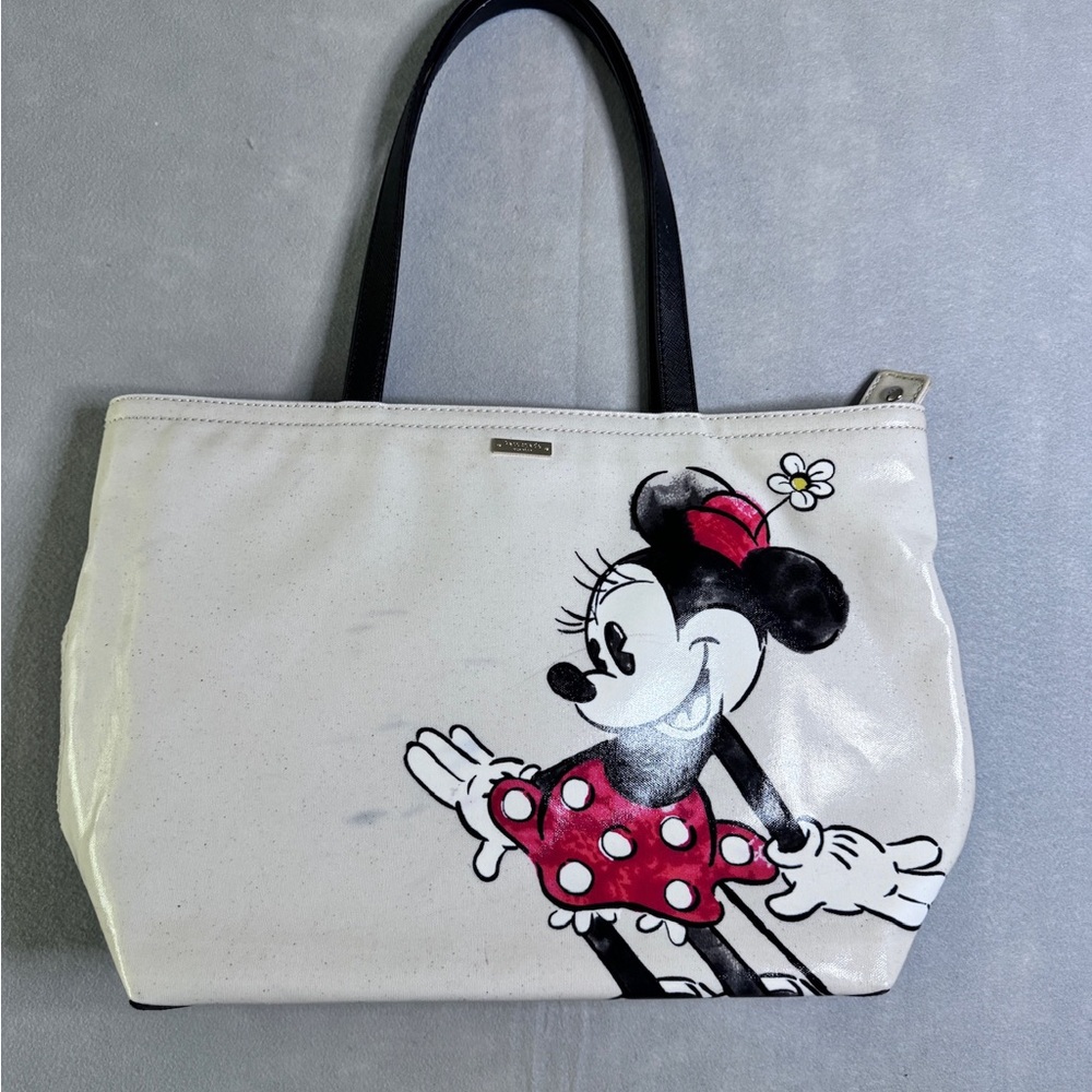 KATE SPADE New York Minnie Mouse Francis Tote Bag Purse Coated Canvas Disney